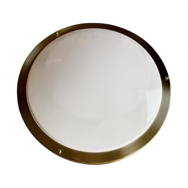 Unbranded 18 in. 2-Light Brushed Nickel Flush Mount