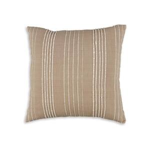 White and Brown Stripes Cotton 20 in. X 7 in. Throw Pillow (Set of 4)