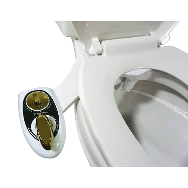 Sicilien hoppe ortodoks Boss Bidet Non-Electric Bold Toilet Bidet Attachment Water Sprayer Dual  Nozzle White and Gold Boss Bidet Bold White & Gold - The Home Depot