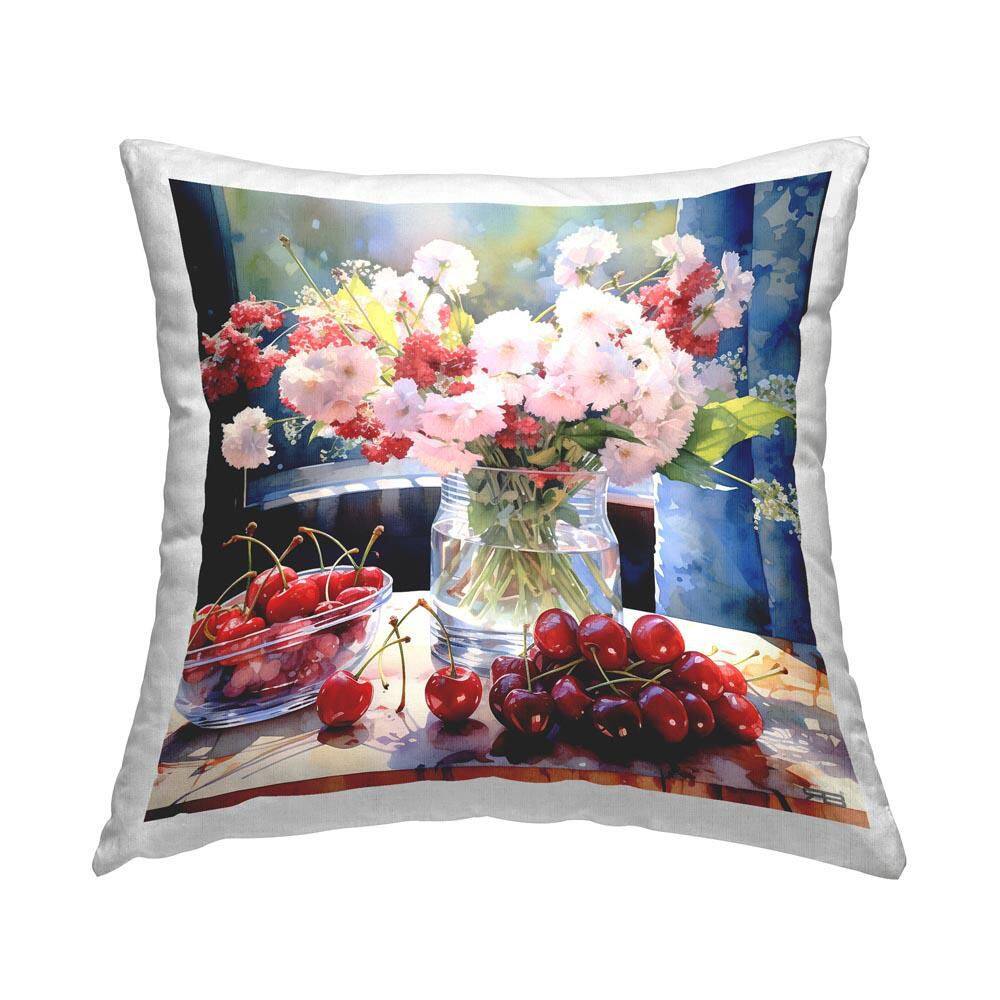 Bouquet and Summer Fruits Blue Plaid Polyester 18 in. x 18 in. Throw Pillow price history on PriceWatchPro