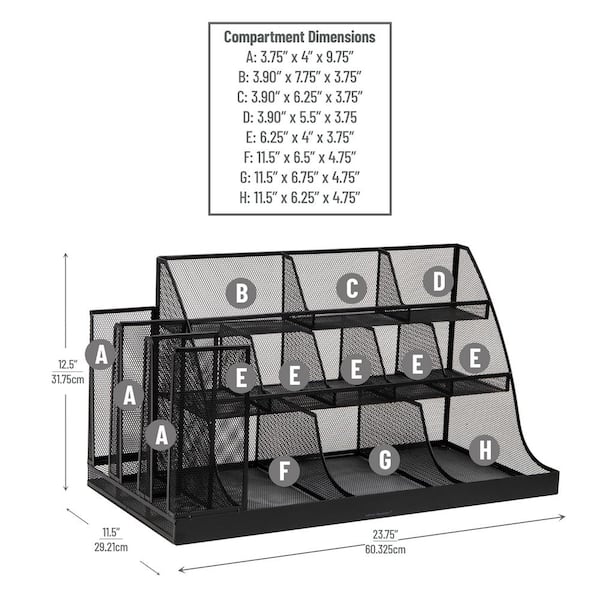 Compartment Storage Stand Plastic PP Self Serve Condiment Rack Counter Bar Organizer With 2 Bin