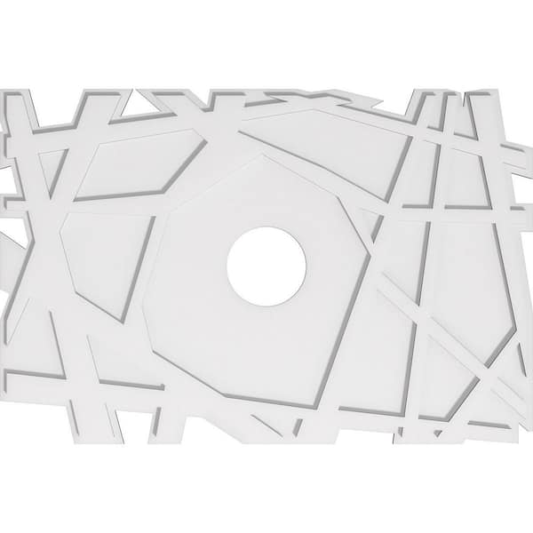 Ekena Millwork 40 in. W x 26-5/8 in. H x 6 in. ID x 1 in. P Novo Architectural Grade PVC Contemporary Ceiling Medallion