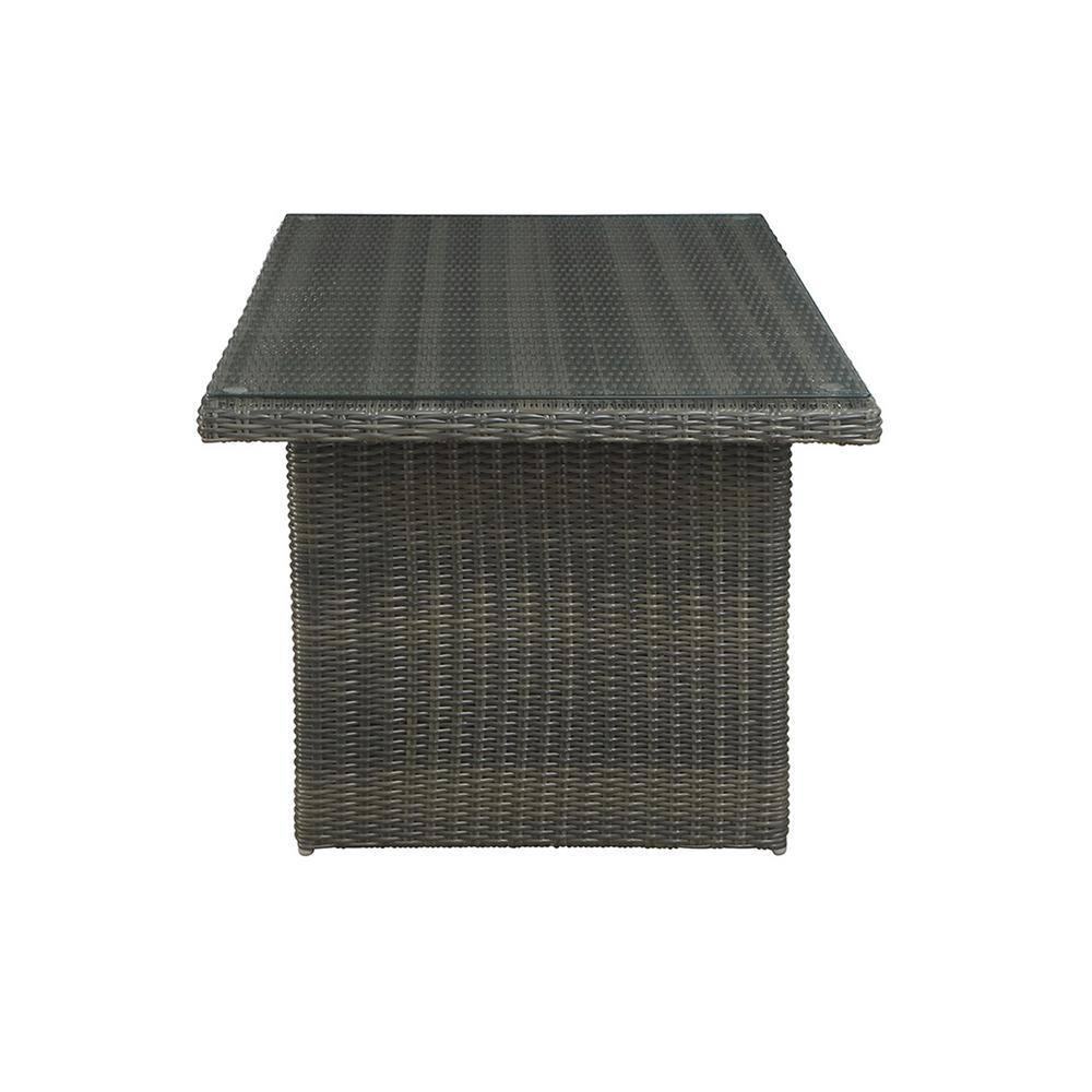 Asti Gray All-Weather Wicker Outdoor Cocktail Table