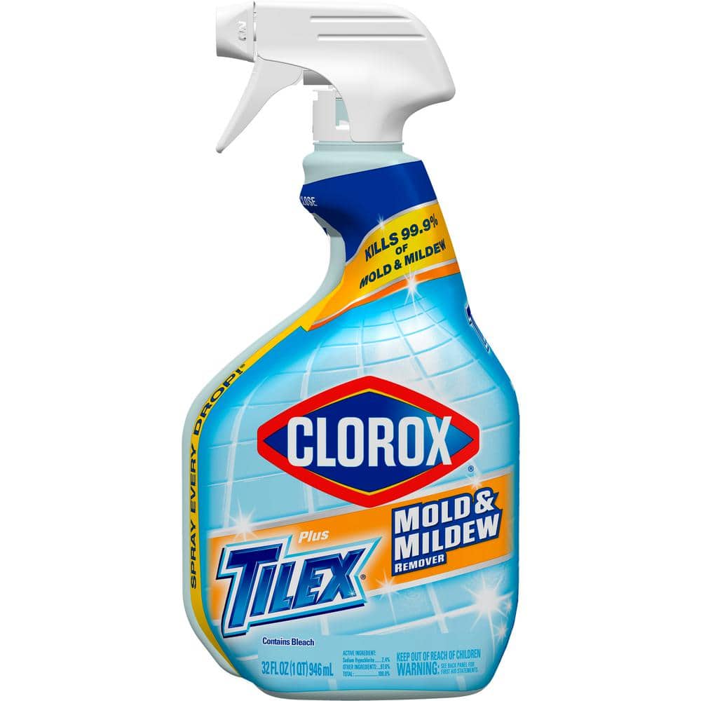 Clorox Tilex 32 Oz Mold And Mildew Remover And Stain Cleaner Spray With Bleach 4460001234 The Home Depot