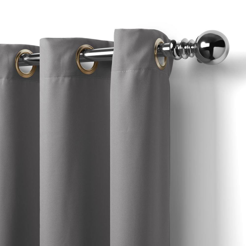 Connor Gray Polyester Light-Filtering Grommet Window Panel 52" x 84"