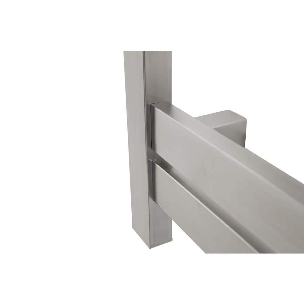 Brushed Nickel Wall Mounted 6-Bar Electric Towel Warmer