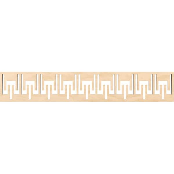 Ekena Millwork Victory Fretwork 0.25 in. D x 46.625 in. W x 8 in. L Birch Wood Panel Moulding