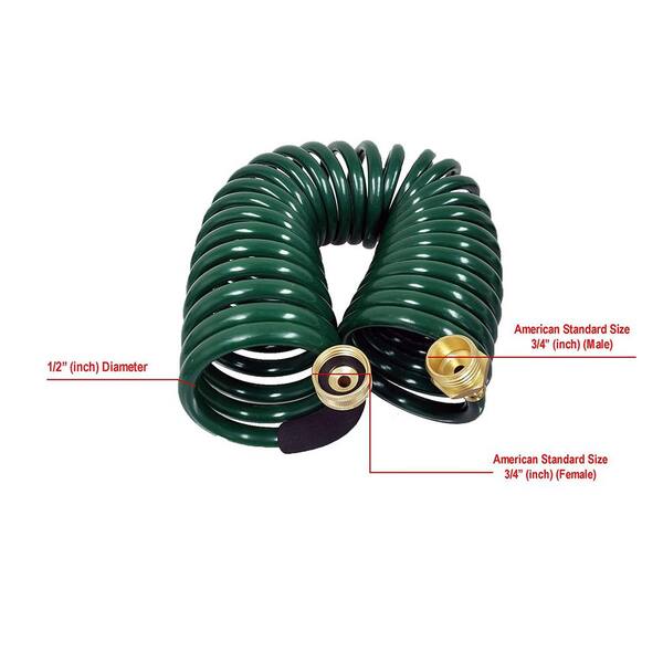 13mm x 10 Metres Green Garden Hose Pipe 10M Reinforced Roll Coil Water Hosepipe 