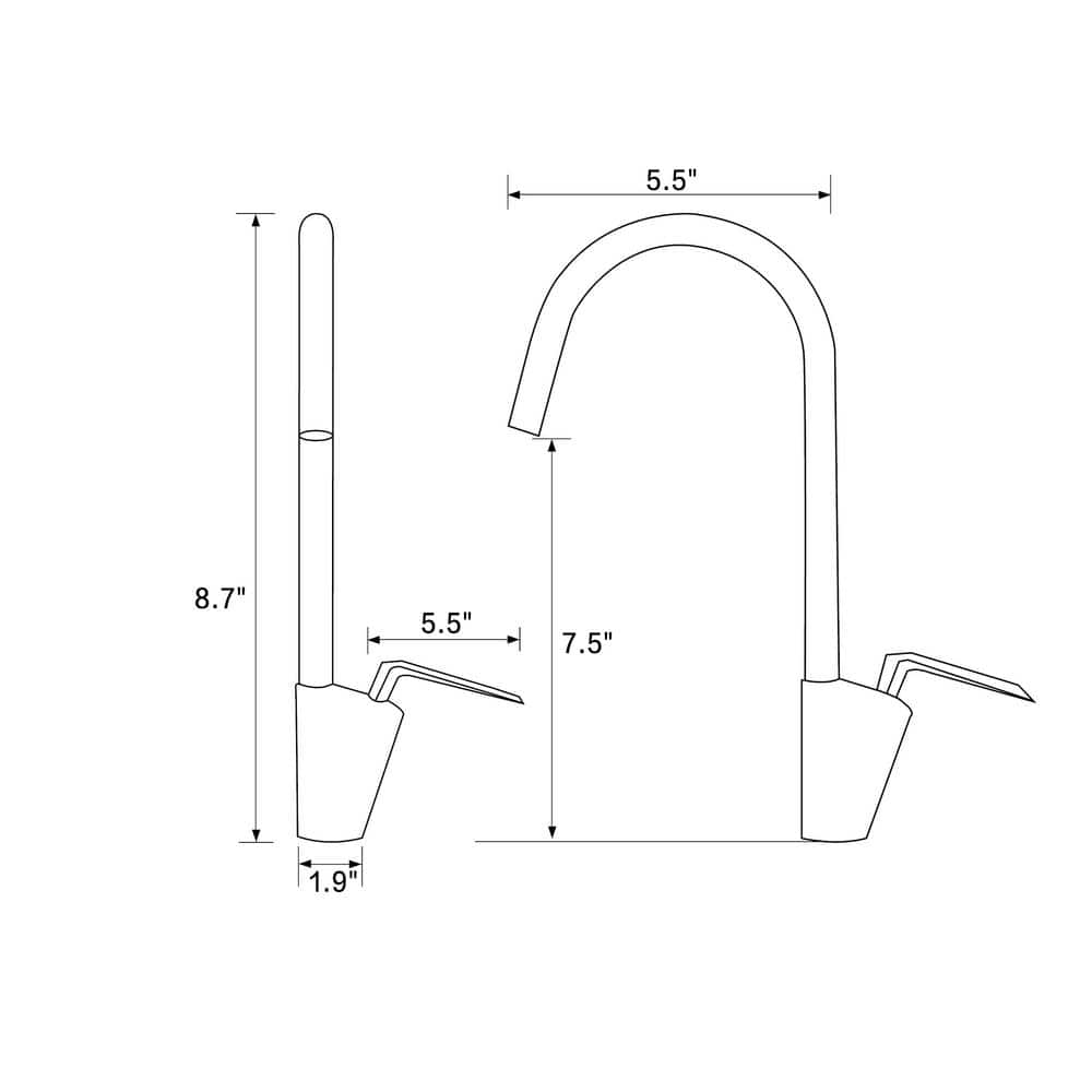 Matte Black Solid Brass Single Handle Kitchen Faucet with Pull-out Spray