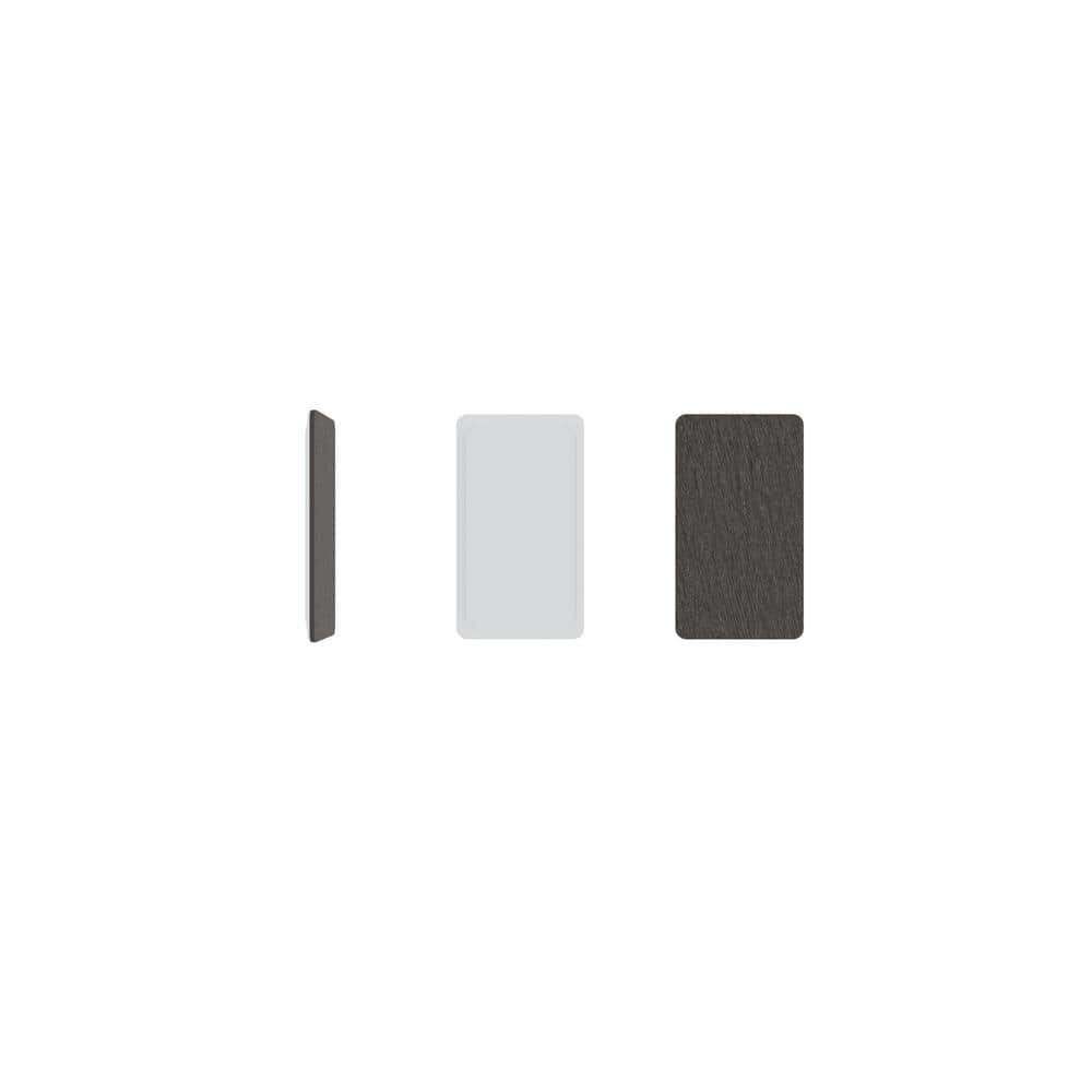Alusions 1 in. x 2 in. Wood Grain Argentinian Silver Gray Composite Aluminum Coextruded End Caps (Bag of 10) price history on PriceWatchPro