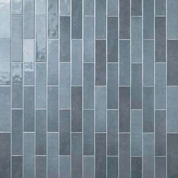 ☺︎　0307 MSI Lakeview Denim Subway Wall Tile, 3 in. x 12 in. Glossy