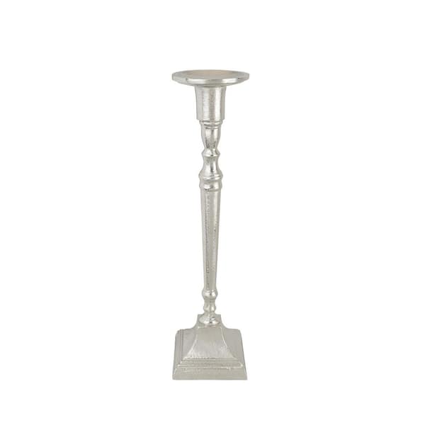 Unbranded 4-1/8 in. Dia x 16 in. Height, Nickel Aluminum Solid, Table Decorative Candle Holder Stand.