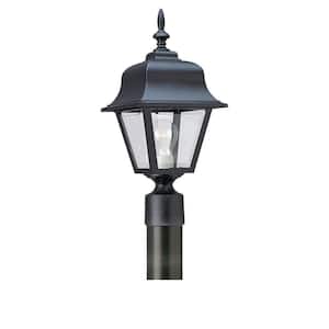 Polycarbonate Outdoor Collection 1-Light Outdoor Black Post Lantern
