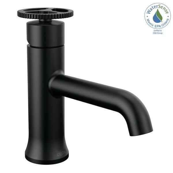 Delta Trinsic Wheel Single Handle Single Hole Bathroom Faucet in