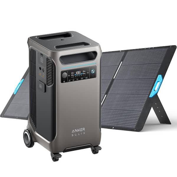 Anker 6000W Output/9000W Peak SOLIX F3800 Push Button Start All-in-one Power Station w/ 1 400W Solar Panel for Home/RV Backup