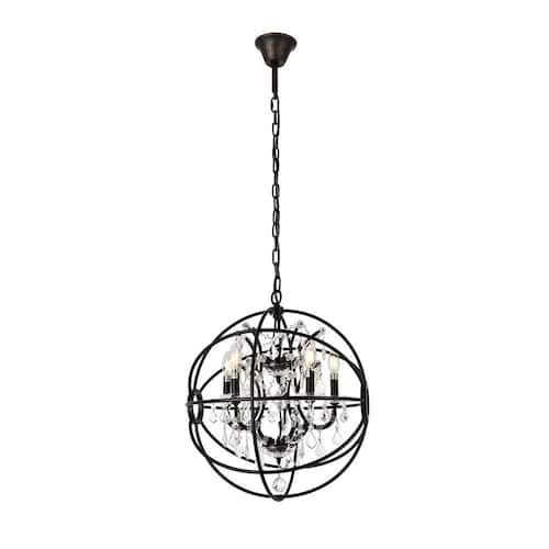 Timeless Home 20 in. 5-Light Dark Bronze Pendant Light, Bulbs Not Included Lighting