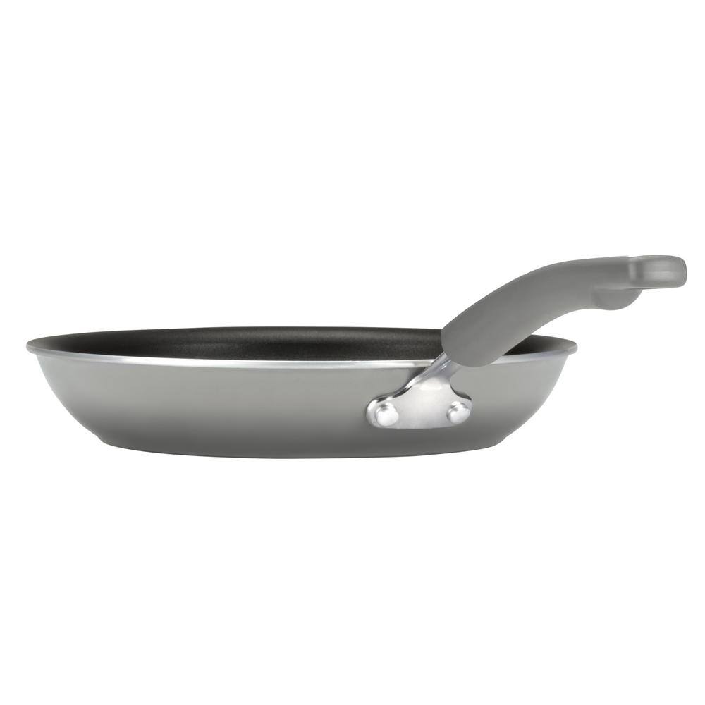 Gray 14-Piece Nonstick Aluminum Cookware Set with Silicone Handles