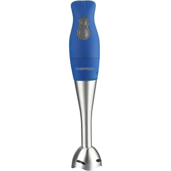 Chefman Rubberized 2-Speed Hand Blender in Blue