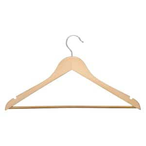 Honey-Can-Do Natural Wood Shirt and Dress Kids Hangers 10-Pack HNG