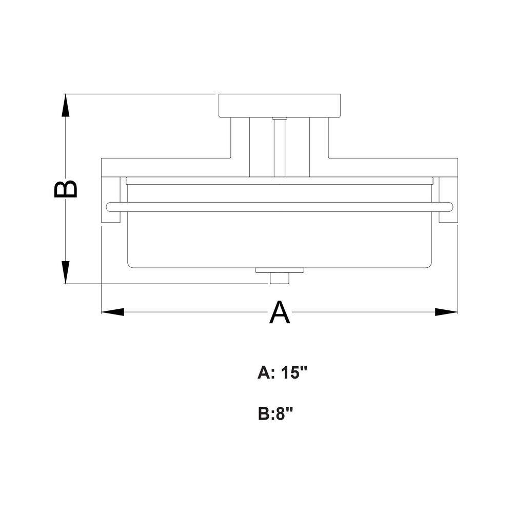 Satin Nickel 15" Drum Ceiling Light with Seeded Glass