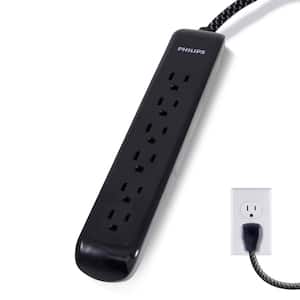 16/3-4 ft. 6-Outlet Surge Protector Braided Power Extension Cord