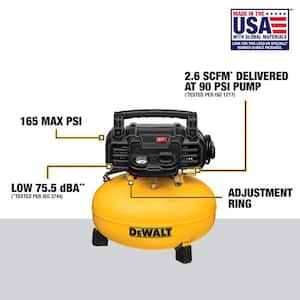 6 Gal. 165 PSI Electric Pancake Air Compressor with 50 ft. x 1/4 in. Air Hose
