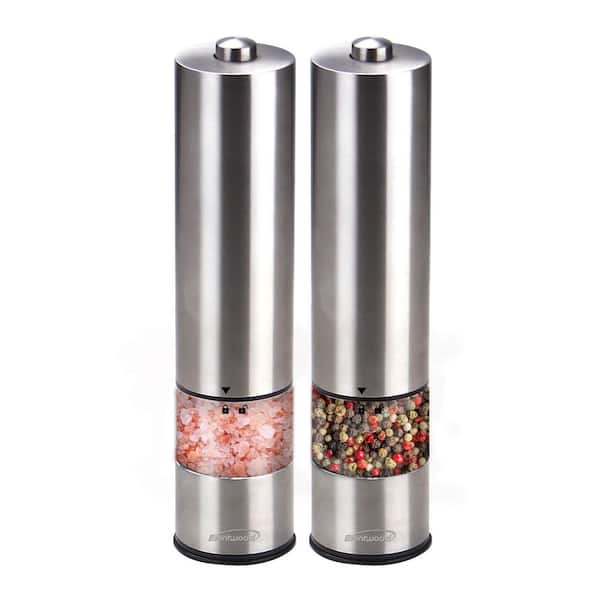 Electric Blue LED Salt and Pepper Adjustable Ceramic Grinders