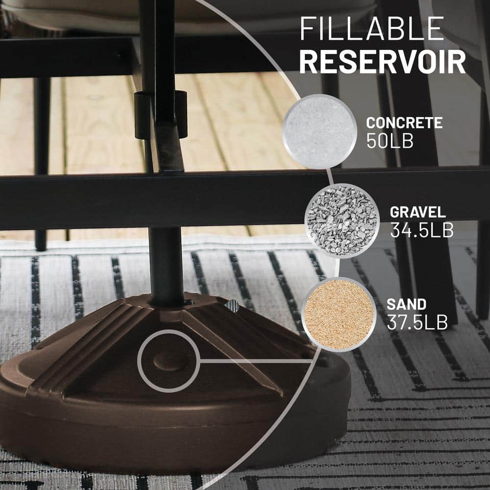Bronze Fillable Concrete Patio Umbrella Base