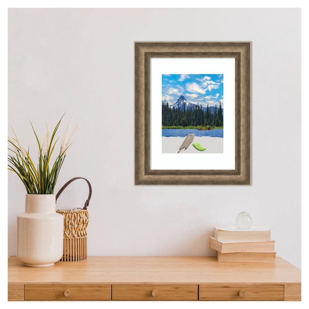 Matte Bronze Angled Wood 14" x 17" Picture Frame