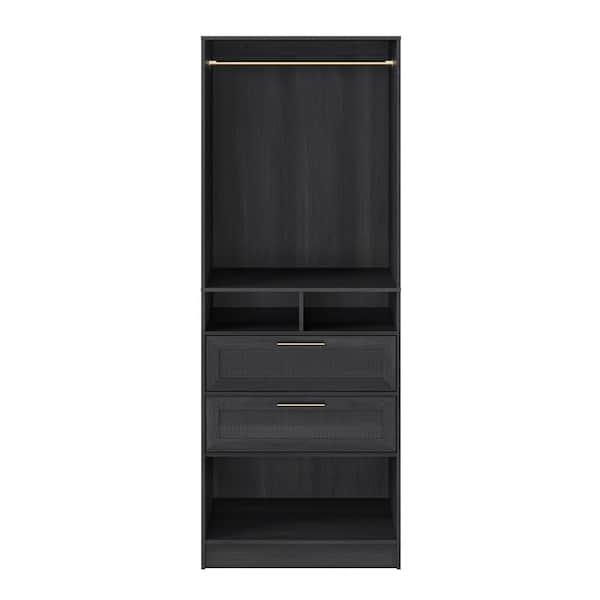 SCOTT LIVING Robin closet in 30 in. W with upper doors and 2 drawers Wood Closet System