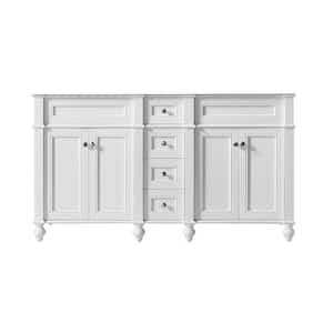 Margaux 60 in. W x 22 in. D x 34.2 in. H Bath Vanity Cabinet Only in White