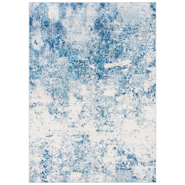 Brentwood 2 ft. x 4 ft. Ivory/Navy Abstract Area Rug