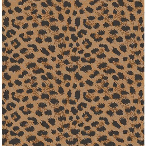 Fine Decor 56.4 sq. ft. Furs Orange Leopard Wallpaper