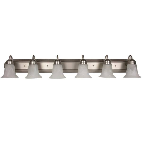 6 light vanity fixture brushed nickel