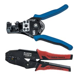 Katapult Wire Stripper and Cutter for 8-20 AWG Solid and 10-22 AWG Stranded Wire and Ratcheting Crimper Tool Set