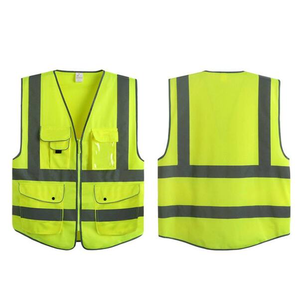 Reflective Safety Vest for Women Men High Visibility Security with Pockets Zipper Front Meets ANSI/ISEA Standards 