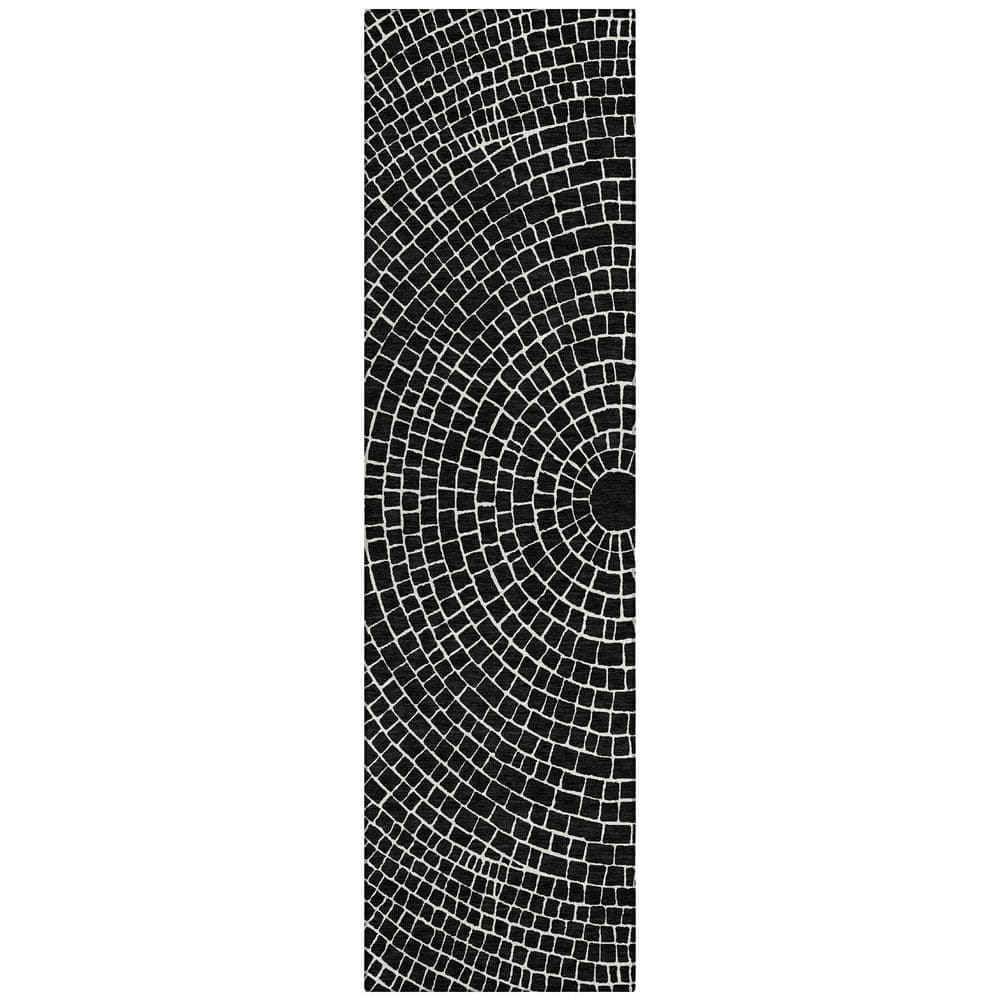 Chantille Machine Washable Indoor/Outdoor Abstract ACN2455 Black 2 ft. x 7 ft. Runner Rug price history on PriceWatchPro