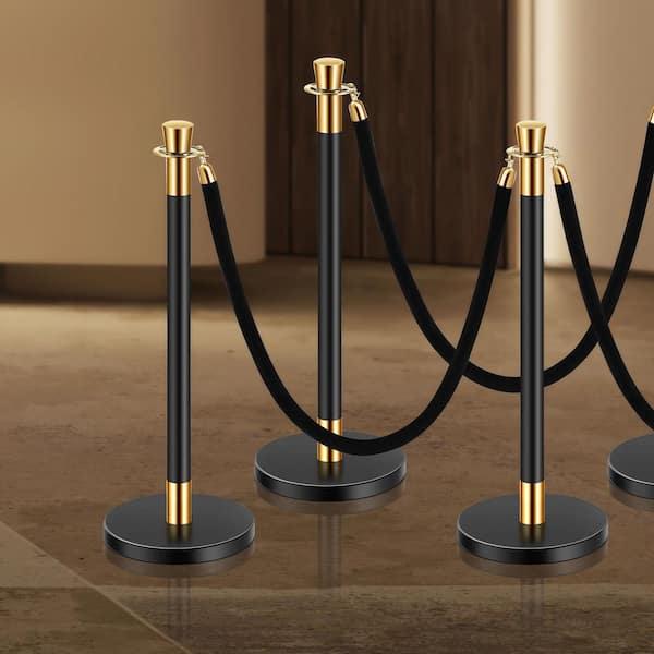 VEVOR Stanchions and Velvet Ropes, 6Pcs Crowd Control Barriers