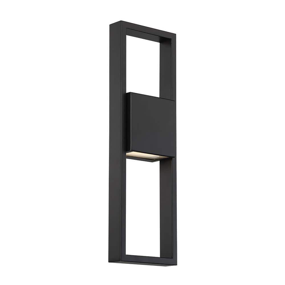 Minimalist Black Aluminum 18" LED Wall Sconce with Dimmable Light