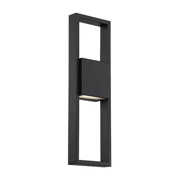 WAC Lighting Archetype 18 in. Black Integrated LED Outdoor Wall Sconce, 3000K