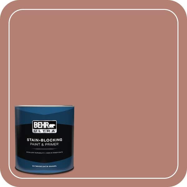 BEHR ULTRA 1 qt. #ICC-102 Copper Pot Satin Enamel Exterior Paint & Primer