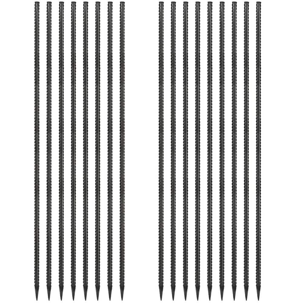 16 Pack Black 36 in. Rebar Stakes, Concrete Form Stakes Straight 3/8 in. Diameter Rebar Ground Metal Stakes price history on PriceWatchPro