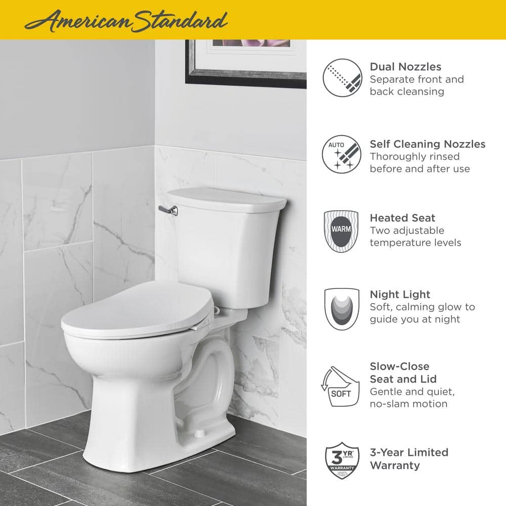 AquaWash 2.0 White Elongated Manual Bidet Seat
