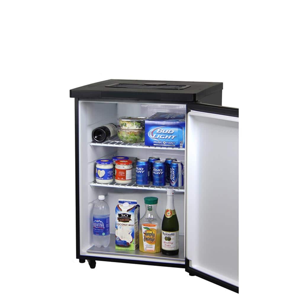 Stainless Steel Dual Tap Freestanding Kegerator with Adjustable Temperature