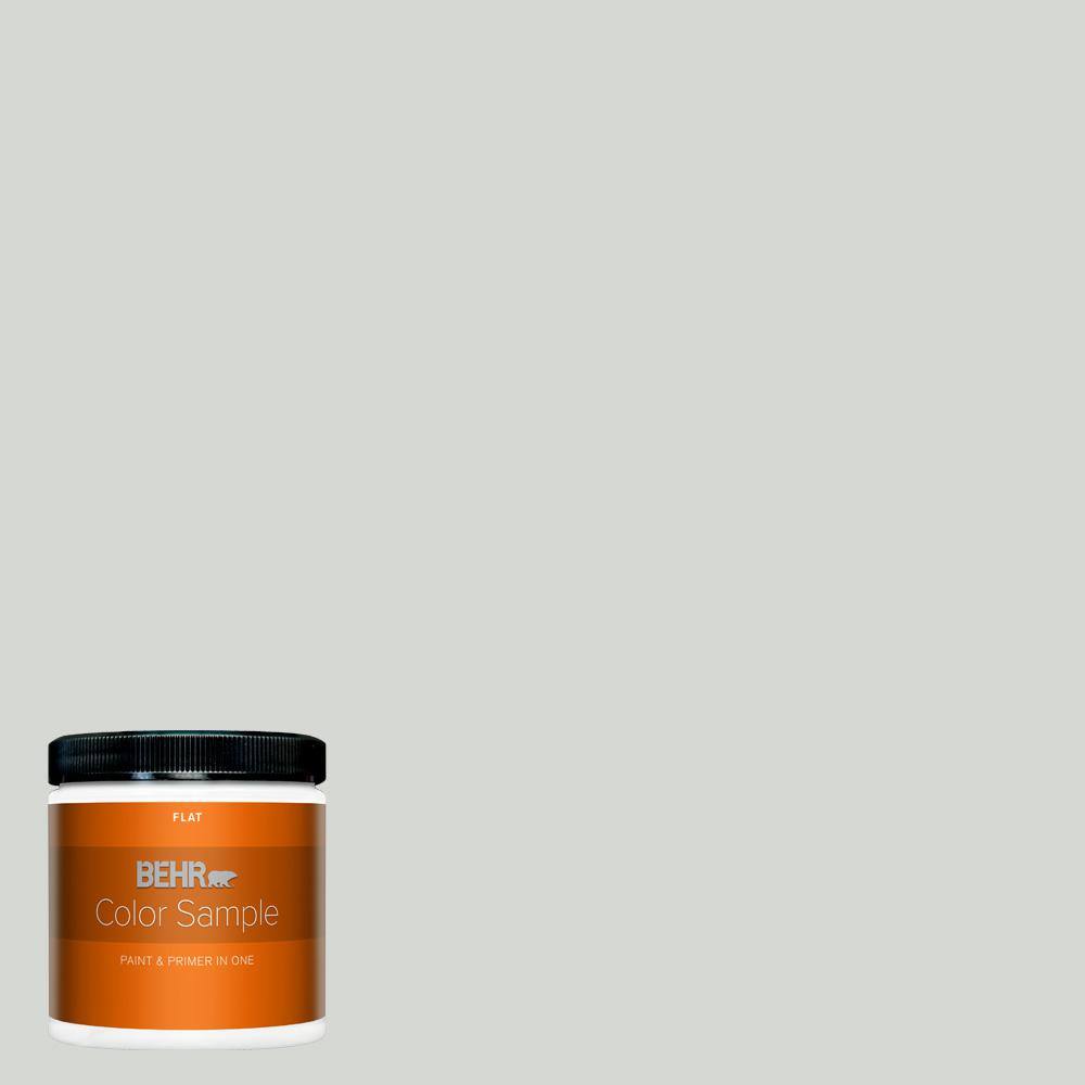 BEHR PREMIUM PLUS 8 oz. PPU2513 Misty Coast Flat Interior Paint and Primer in One Sample