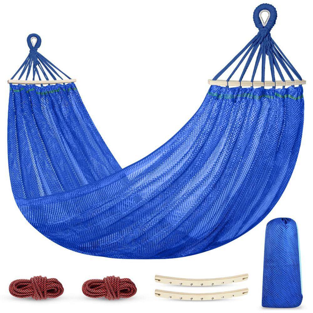 Angel Sar 9.5 ft. Portable Breathable Mesh Nylon Hammock Bed Angel Sar 9.5 ft. Portable Breathable Mesh Nylon Hammock Bed