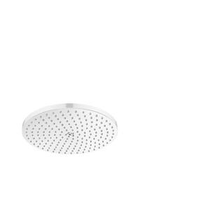 Club 3-Spray Patterns 1.75 GPM 9 in. Wall Mount Fixed Shower Head in Matte White