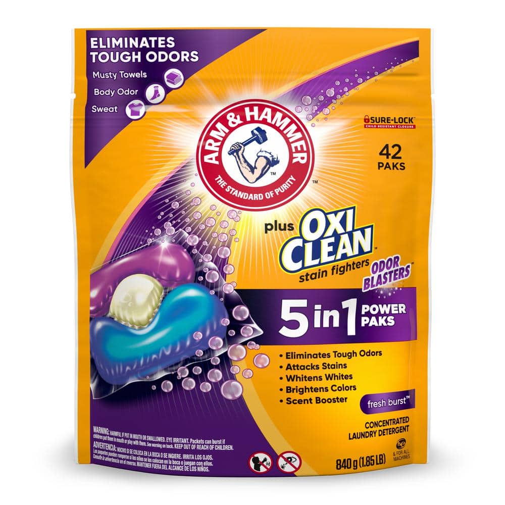 ARM & HAMMER 5 IN 1 Power Paks,Plus OxiClean With Odor