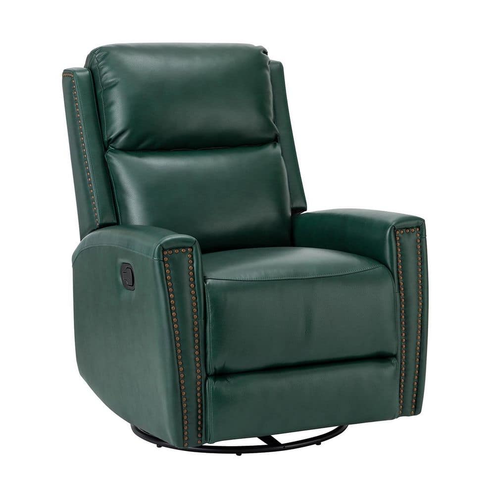 Artful Living Design Savino Minimalist Design 3031 In Wide Genuine Leather Swivel Rocker