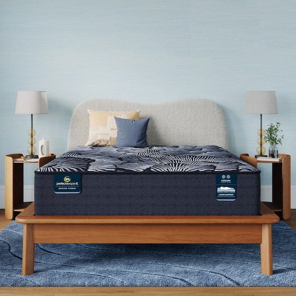 Perfect Sleeper X Knox Hybrid Queen Plush 13.75 in. Low Profile Mattress Set